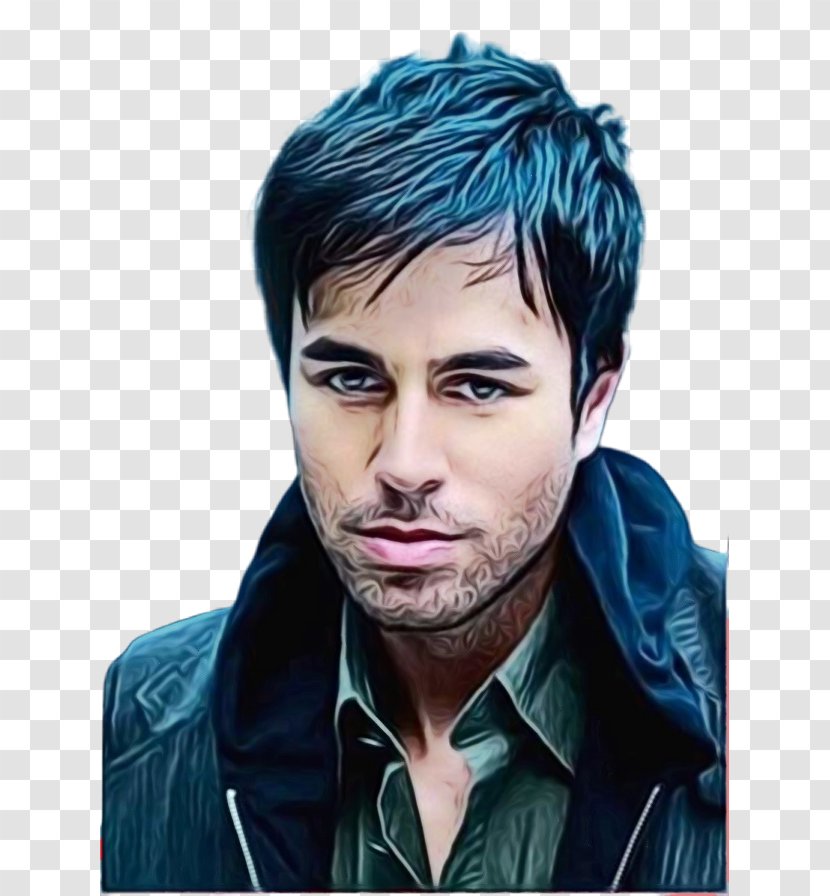 Enrique Iglesias Moustache Hair Coloring Head Hairstyle - Spanish Language - Forehead Transparent PNG