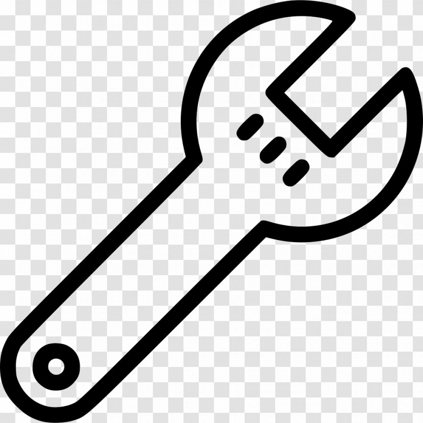 Gear Icon Wrench - White - Spanners Transparent PNG