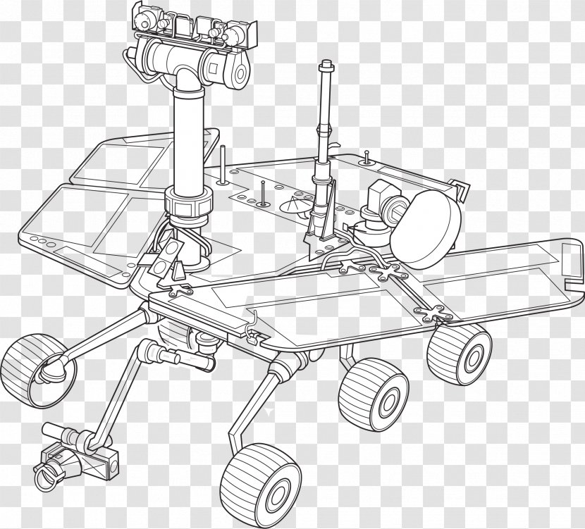 Mars Exploration Rover Science Laboratory Opportunity Spirit - Information - Cliparts Outline Transparent PNG