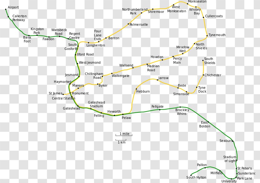 Newcastle Upon Tyne Gateshead Rapid Transit River Wear - South Shields - Train Transparent PNG