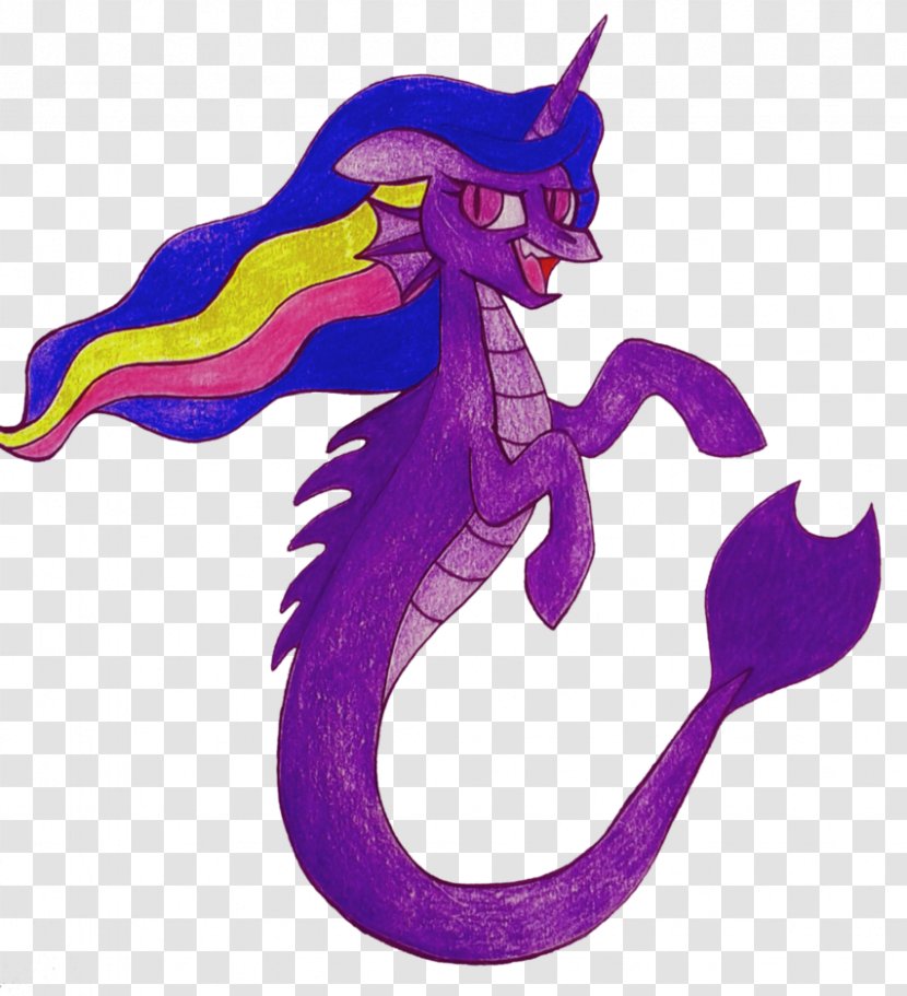 Seahorse Illustration Graphics Purple Animal - Fictional Character Transparent PNG