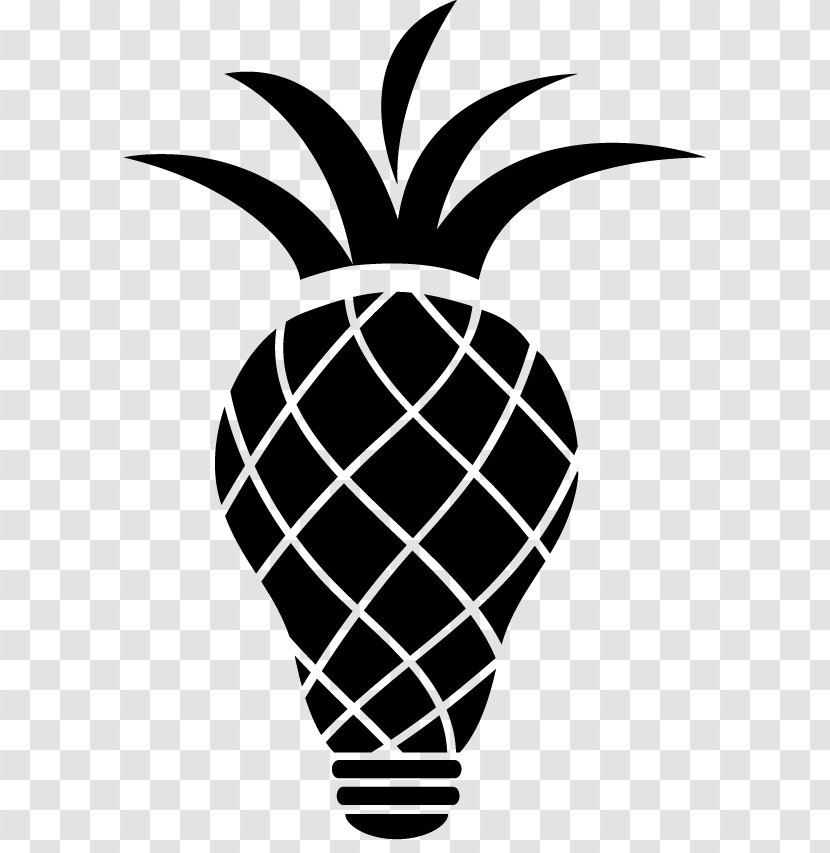 The Pineapple Agency Logo Food Brand - Black And White Transparent PNG