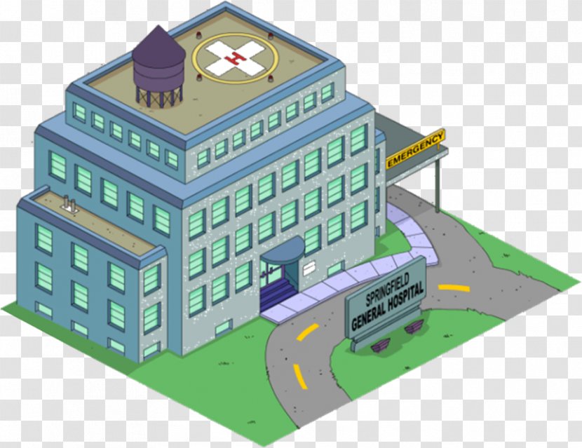 The Simpsons: Tapped Out Dr. Hibbert Homer Simpson Mercy Hospital Springfield - Physician - Facade Transparent PNG