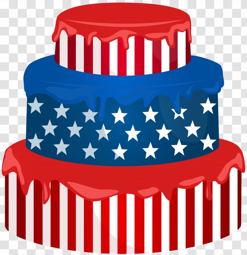 Birthday Cake United States Cupcake Clip Art - Independence Day - PINK CAKE Transparent PNG