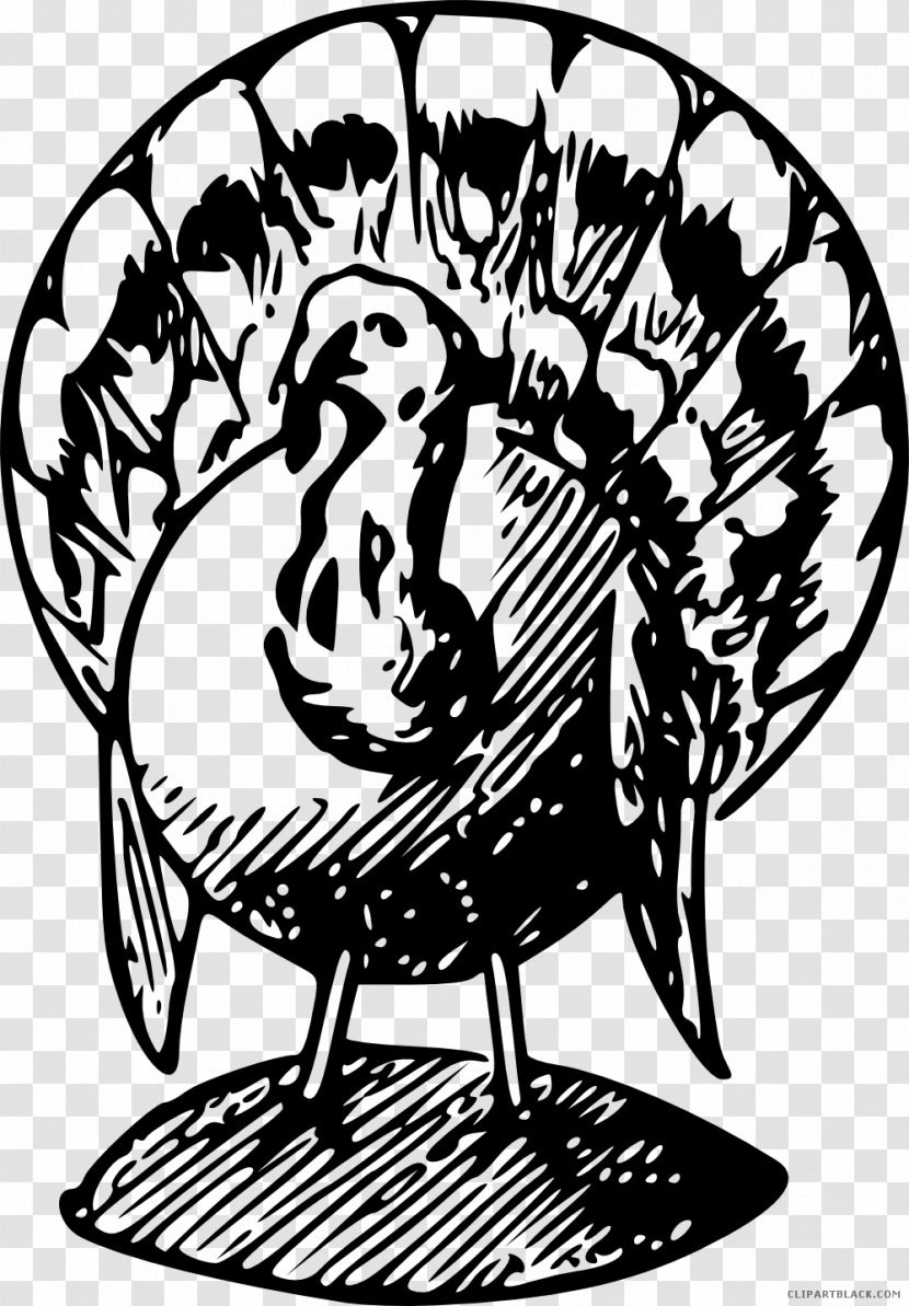 Black Turkey Clip Art Meat Broad Breasted White - Hari Raya Clipart Transparent PNG