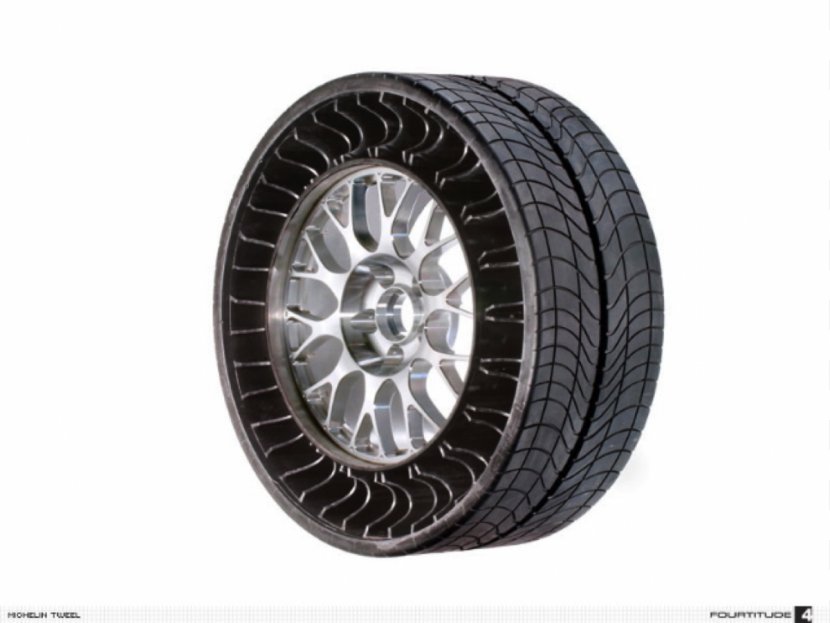 Car Tweel Airless Tire Michelin - Spoke - Tires Transparent PNG