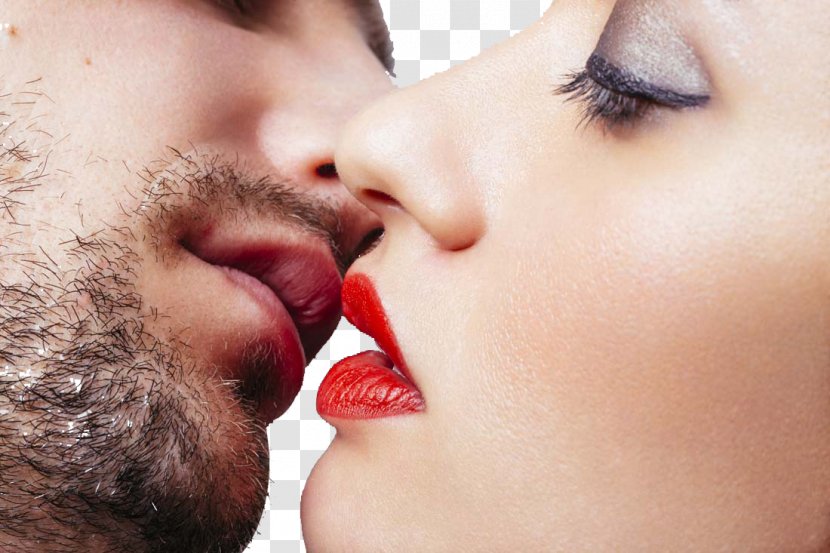 Kiss Lip Photography Intimate Relationship - Man - Fashionable Men And Women Kissing Transparent PNG