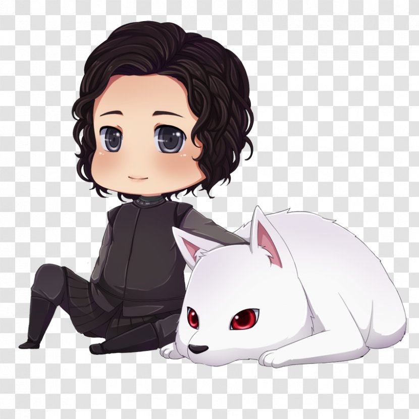 Jon Snow Daenerys Targaryen A Game Of Thrones Fan Art - Silhouette - Ghost Ship Transparent PNG