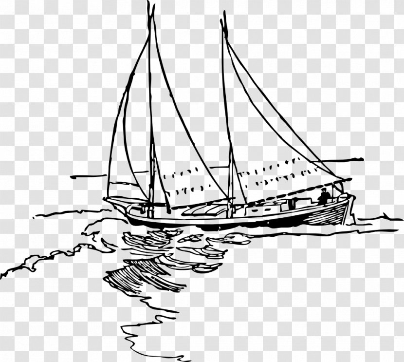 Drawing Ship Sailboat Clip Art - Barque - Sailing Transparent PNG