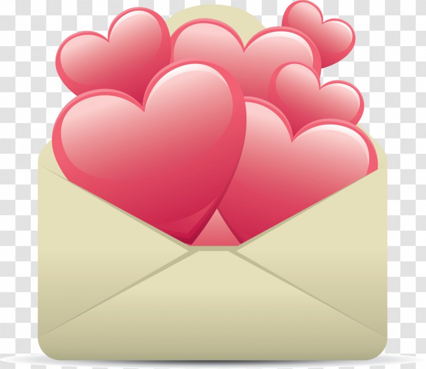 Paper Envelope Heart - Love - Creative Valentine's Day Transparent PNG