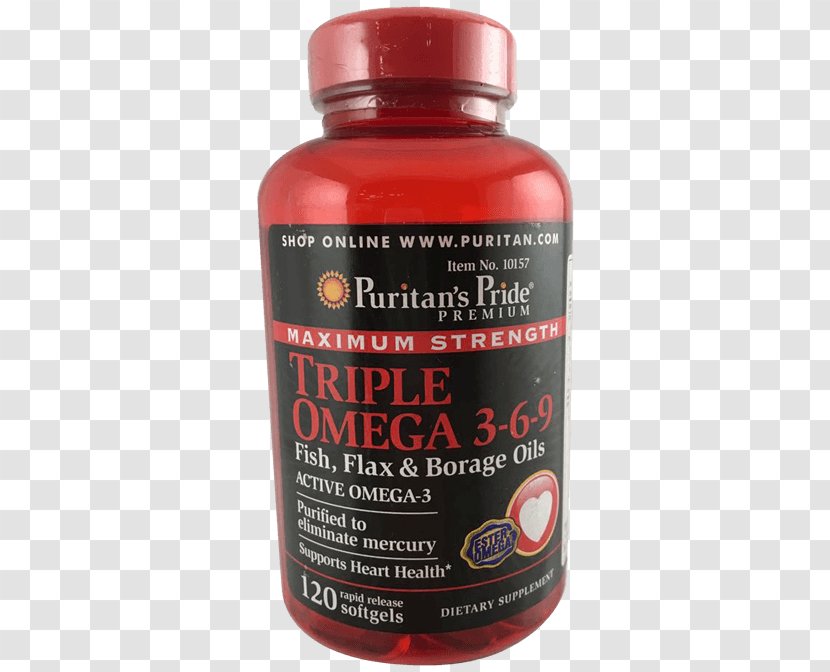 Dietary Supplement Omega-3 Fatty Acids Puritan's Pride Chia Seed - Borage Transparent PNG