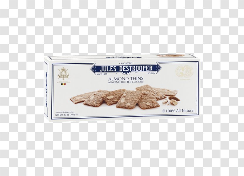 Almond Biscuit Waffle Jules Destrooper Biscuits Butter Cookie - Grocery Store Transparent PNG