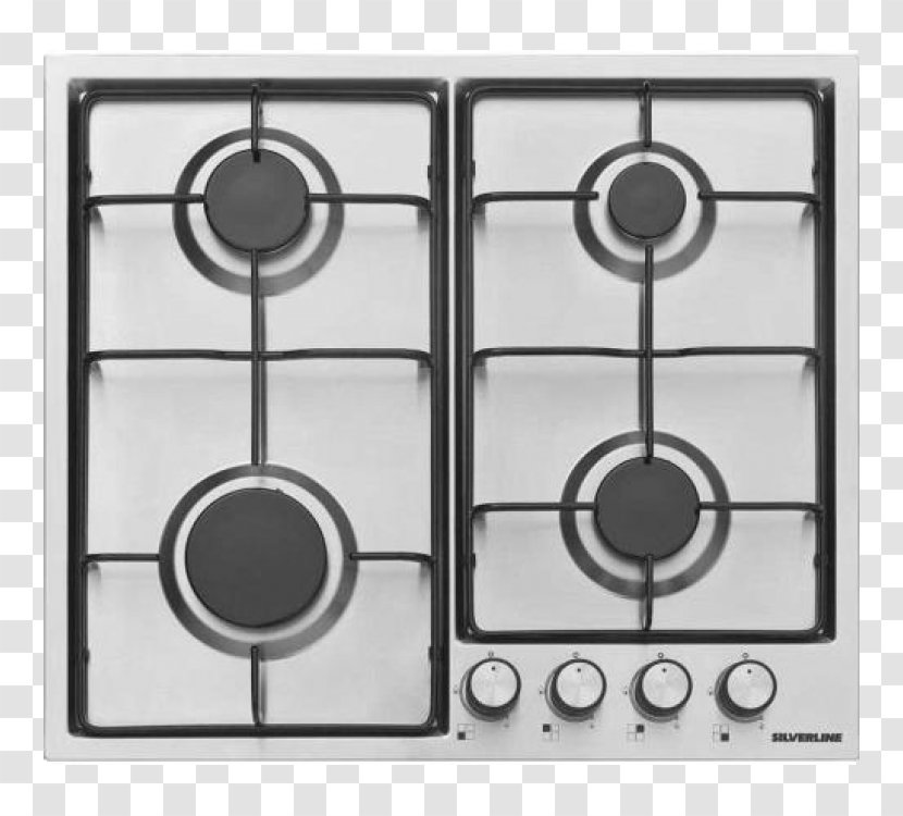 Stainless Steel Ankastre Cast Iron Silverline - Gas Transparent PNG