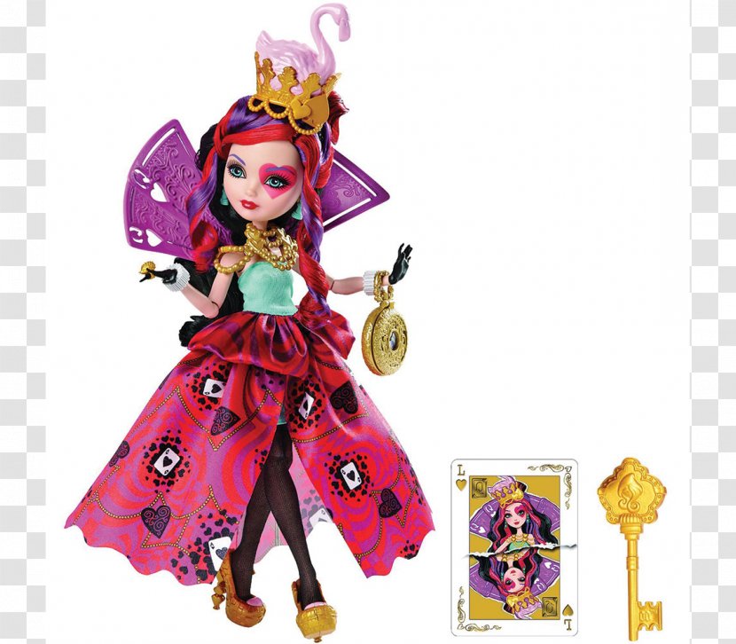 Ever After High Way Too Wonderland Lizzie Hearts Doll Wonderland: Royal Flush Kitty Cheshire - Legacy Day Apple White Transparent PNG