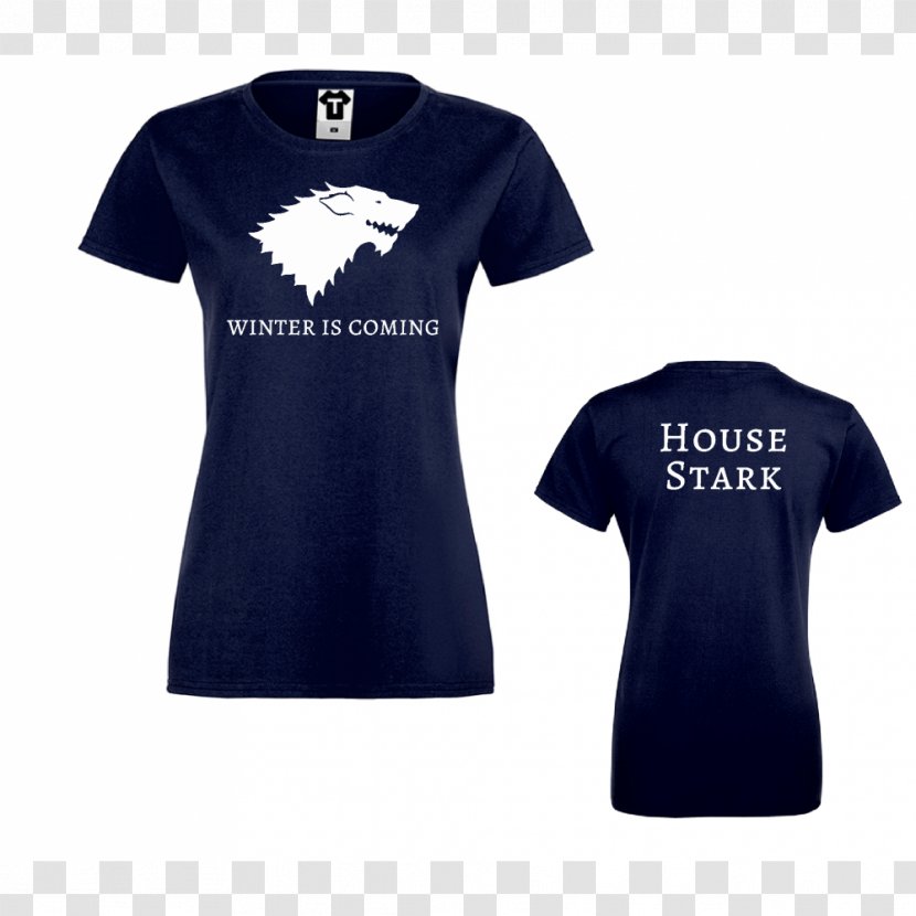 T-shirt House Stark Winter Is Coming Jon Snow Targaryen - Brand Transparent PNG