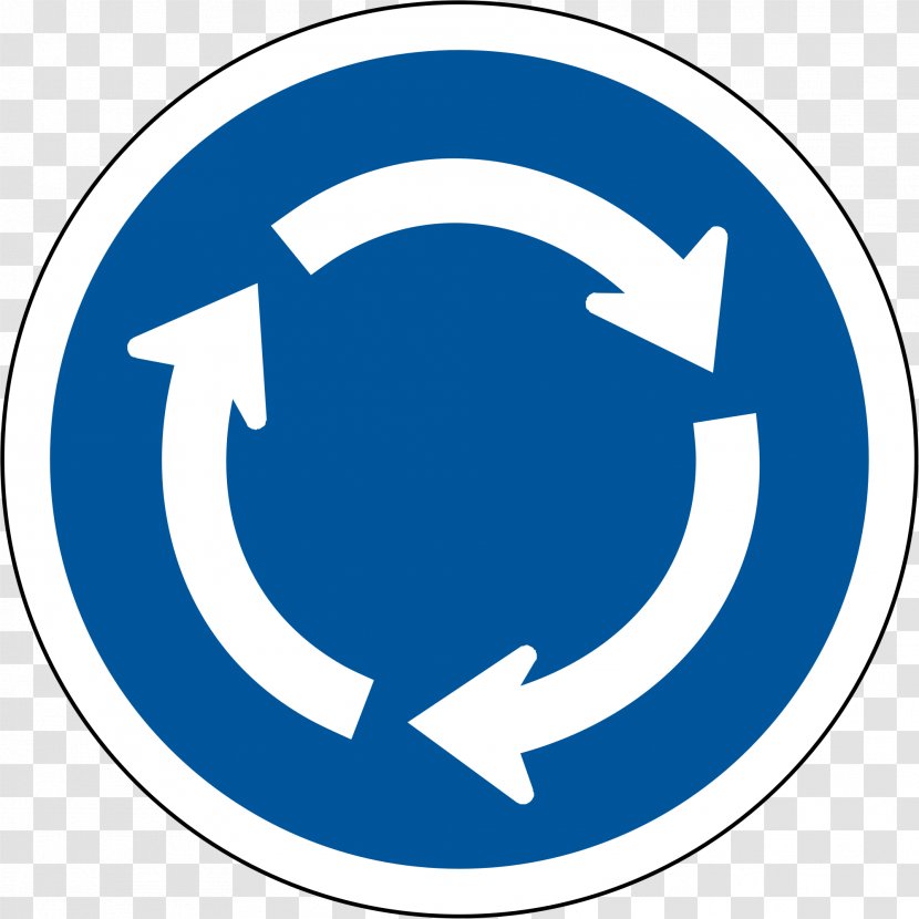 Traffic Sign South Africa Roundabout Circle Vehicle - Logo - Road Transparent PNG