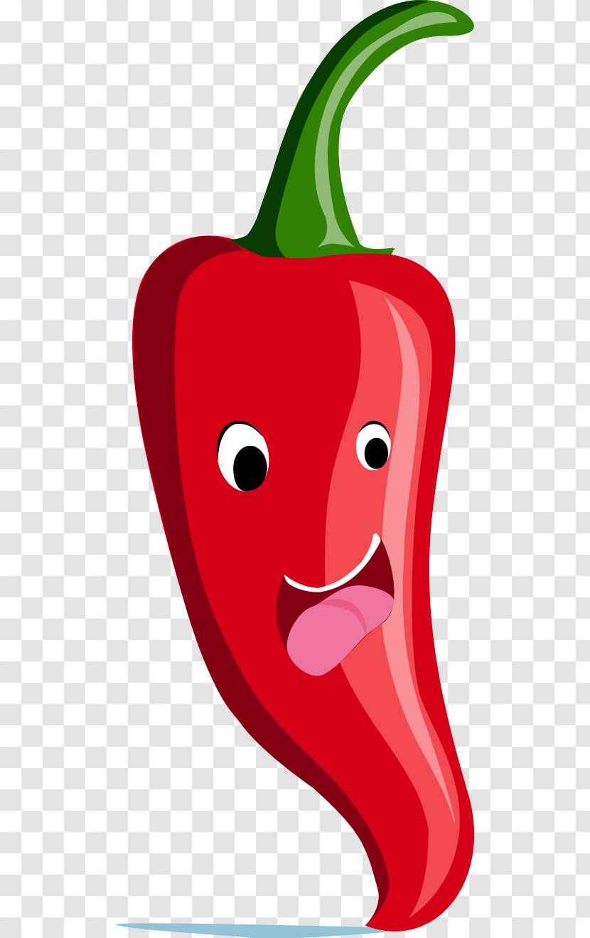 Cayenne Pepper Bell Clip Art - Vector Red Transparent PNG