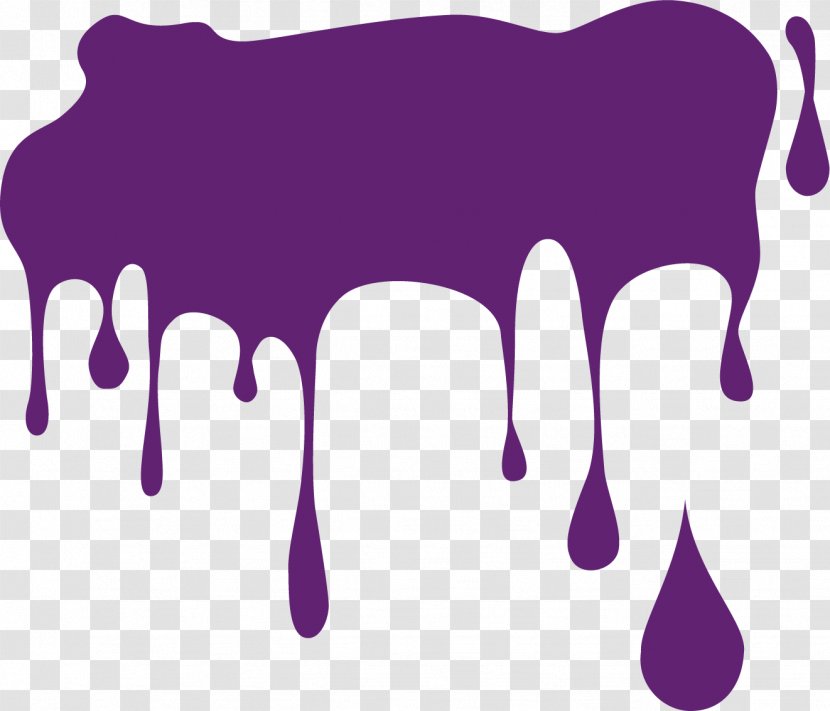 Paint Ink Purple - Cattle Like Mammal - Jet Transparent PNG