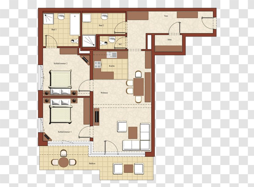 Floor Plan Architecture Property - Facade - Dff Transparent PNG