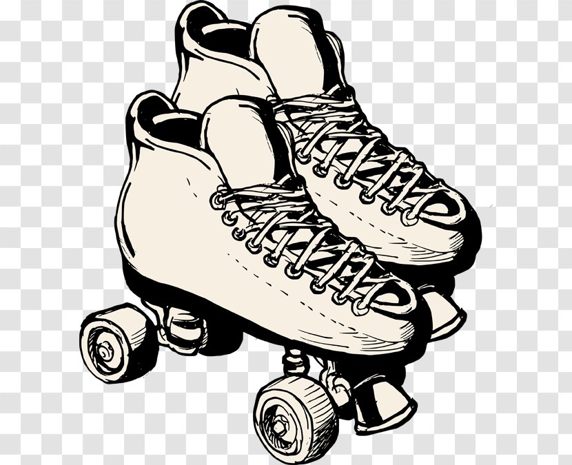 Clip Art Roller Skating Ice Quad Skates Openclipart - Skateboard - Vintage Beet Transparent PNG