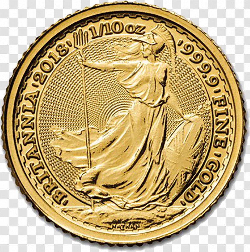 Royal Mint Britannia Bullion Coin - Silver - Gold Coins Transparent PNG