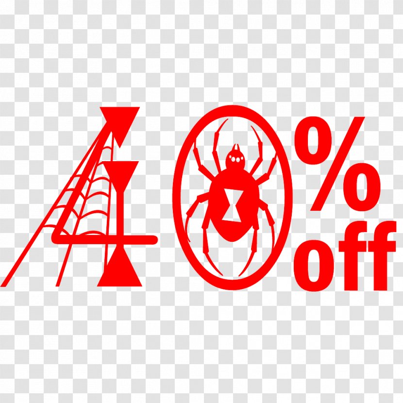 Halloween Sale 40% Off Discount Tag. - Area - Symbol Transparent PNG