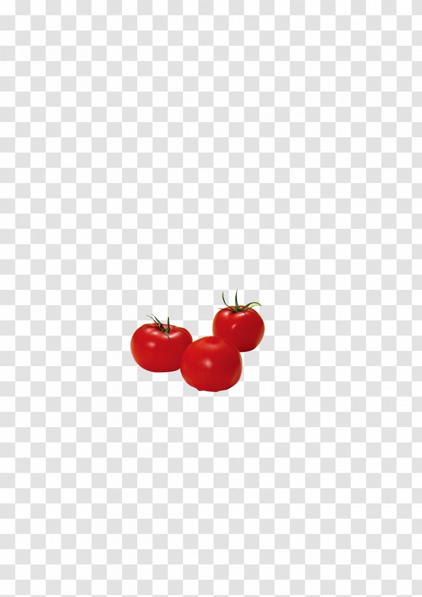 Cherry Red Heart Tomato Pattern - Three Tomatoes Transparent PNG