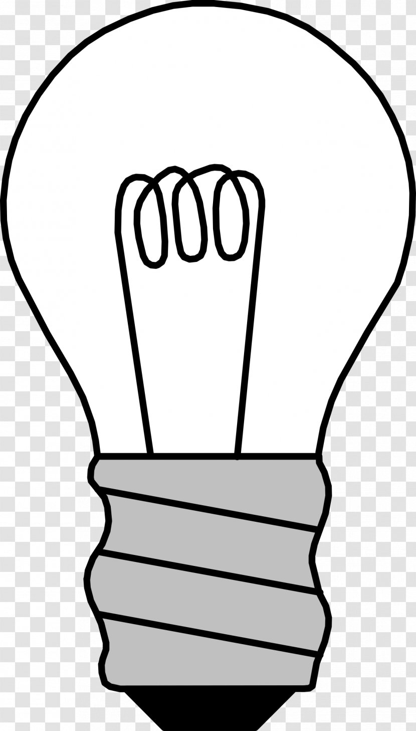 Incandescent Light Bulb Lamp Clip Art - White - Off Transparent PNG