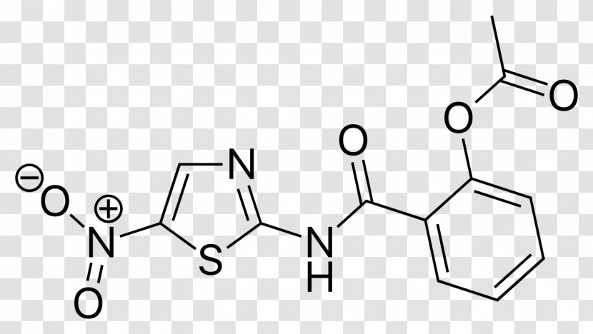 Nitazoxanide Molecule Antiparasitic Giardiasis Blastocystis - Black And White - Life Cycle Of Giardia Lamblia Transparent PNG