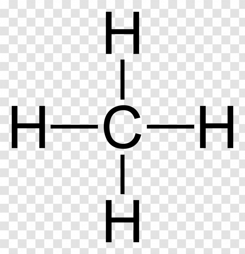 Lewis Structure Methane Single Bond Chemical Valence Electron - Molecule - Molecular Chain Transparent PNG