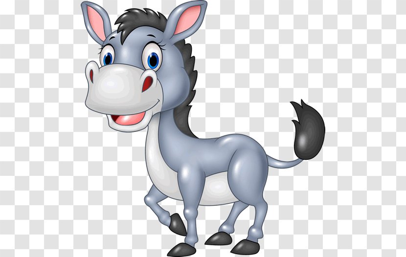 Donkey Cartoon Royalty-free Clip Art - Pack Animal Transparent PNG