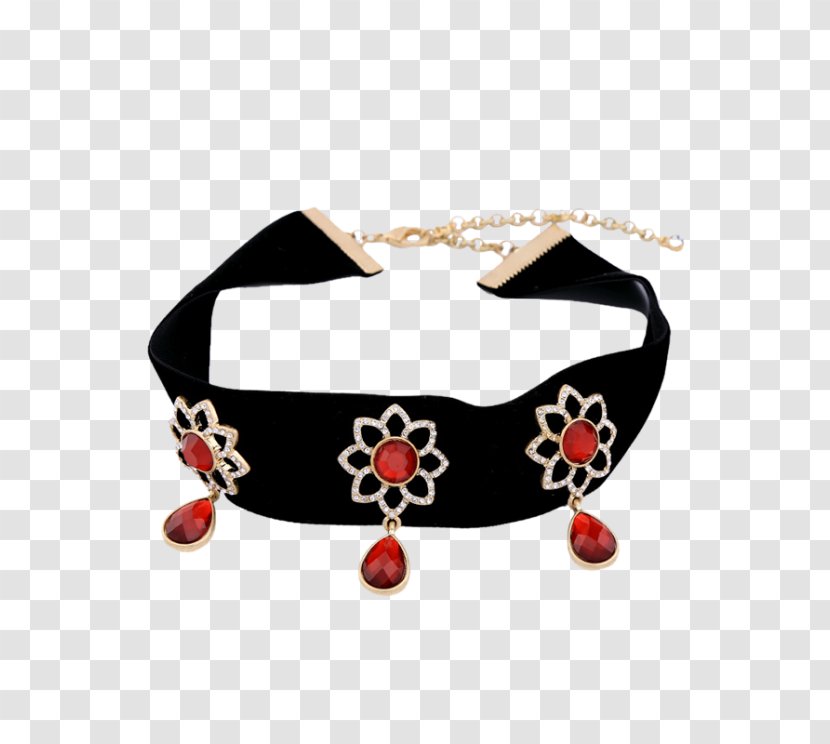 Necklace Choker Earring Velvet Clothing - Fashion Accessory - Ruby Red Shoes For Women Transparent PNG