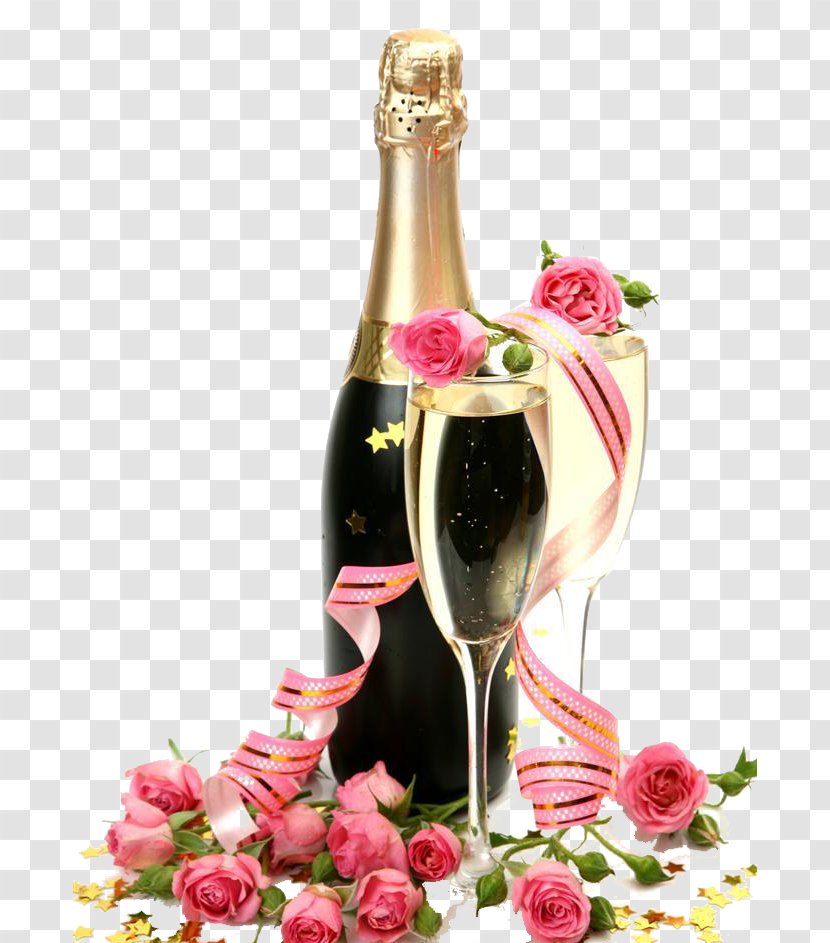 Champagne Wine Wedding Invitation - Bottle Transparent PNG
