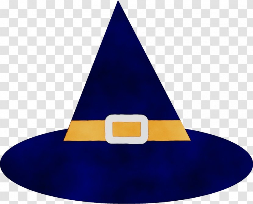 Clothing Witch Hat Cone Costume - Watercolor - Cap Electric Blue Transparent PNG