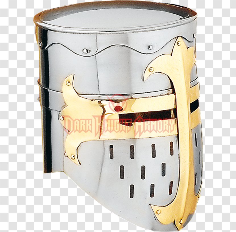 Crusades Late Middle Ages Great Helm Knight - Sallet - Helmet Transparent PNG