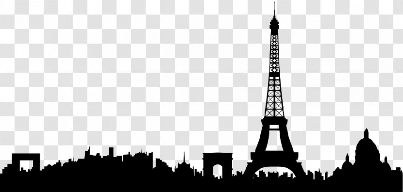 Paris Silhouette Skyline Wall Decal - Spire - French Celebritie Transparent PNG