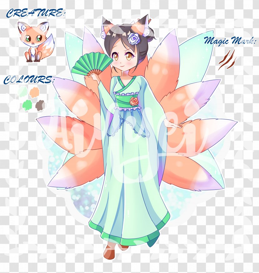 Fairy Nine-tailed Fox Legendary Creature - Kurama - Nine Tailed Transparent PNG