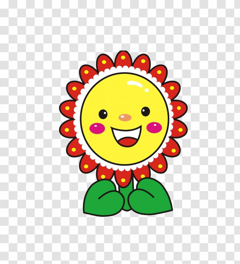 Common Sunflower Cartoon Illustration Transparent PNG