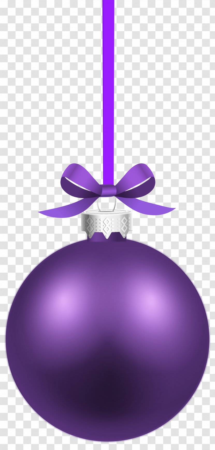 Christmas Ornament Purple Decoration Clip Art - Sphere - Hanging Ball Clipart Image Transparent PNG