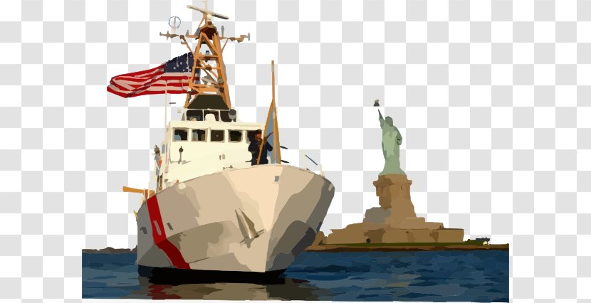 Statue Of Liberty Ship Clip Art Vector Graphics - Guided Missile Destroyer - Boat Transparent PNG