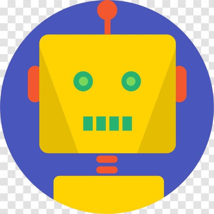 Robot Smiley Icon - Flat Design - Creative Transparent PNG