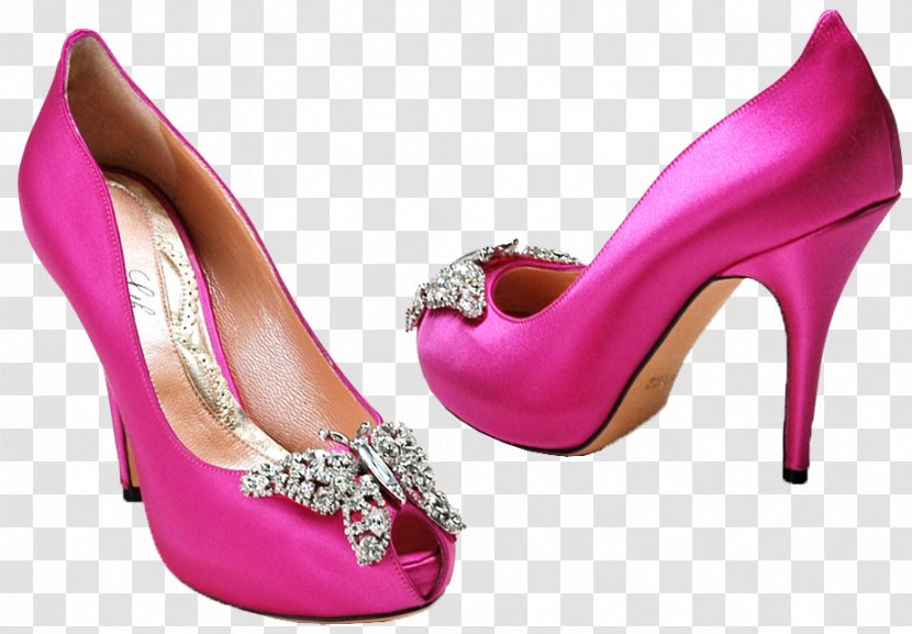 Dress Shoe Fuchsia High-heeled Court - Wedding Transparent PNG