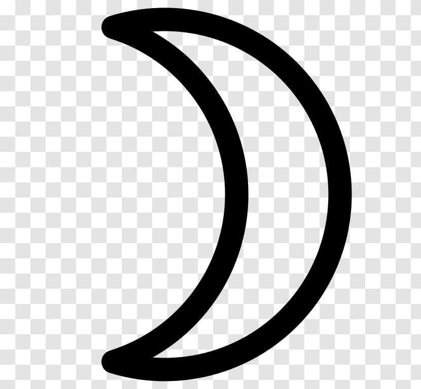 Moon Lunar Phase Astrological Symbols Sign - Croissant Vector Transparent PNG
