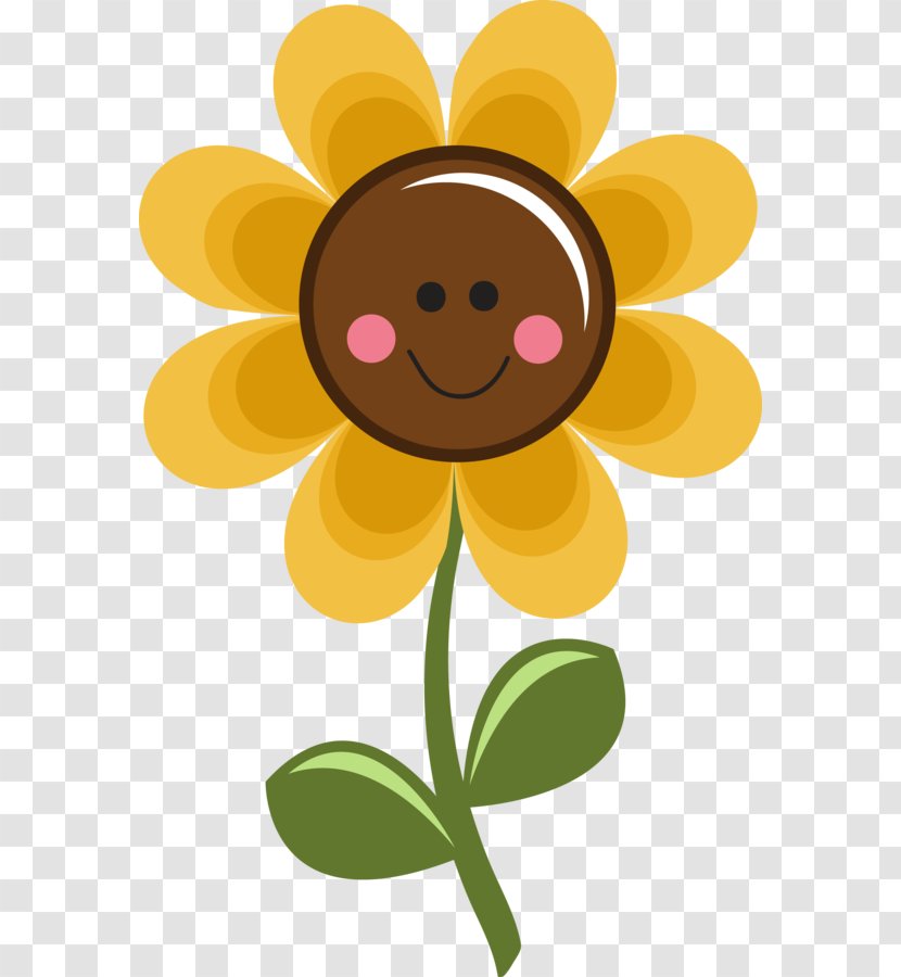 Flower Clip Art - Happiness - Smiling Sunflower Transparent PNG