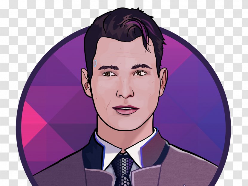 Detroit: Become Human T-shirt Purple M Illustration - Animation - Tshirt Transparent PNG