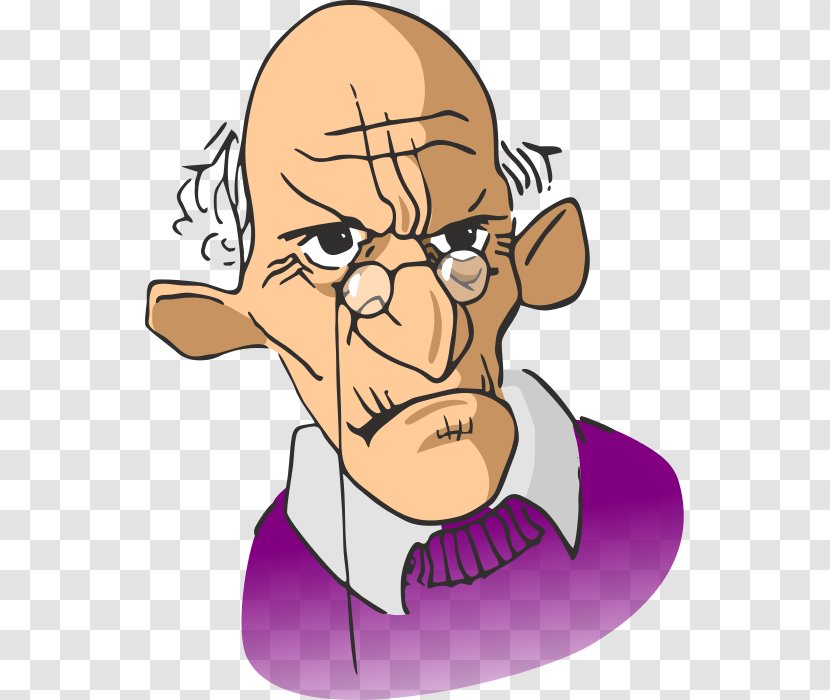 Cartoon Man Glasses Clip Art - Tree - OLD MAN Transparent PNG