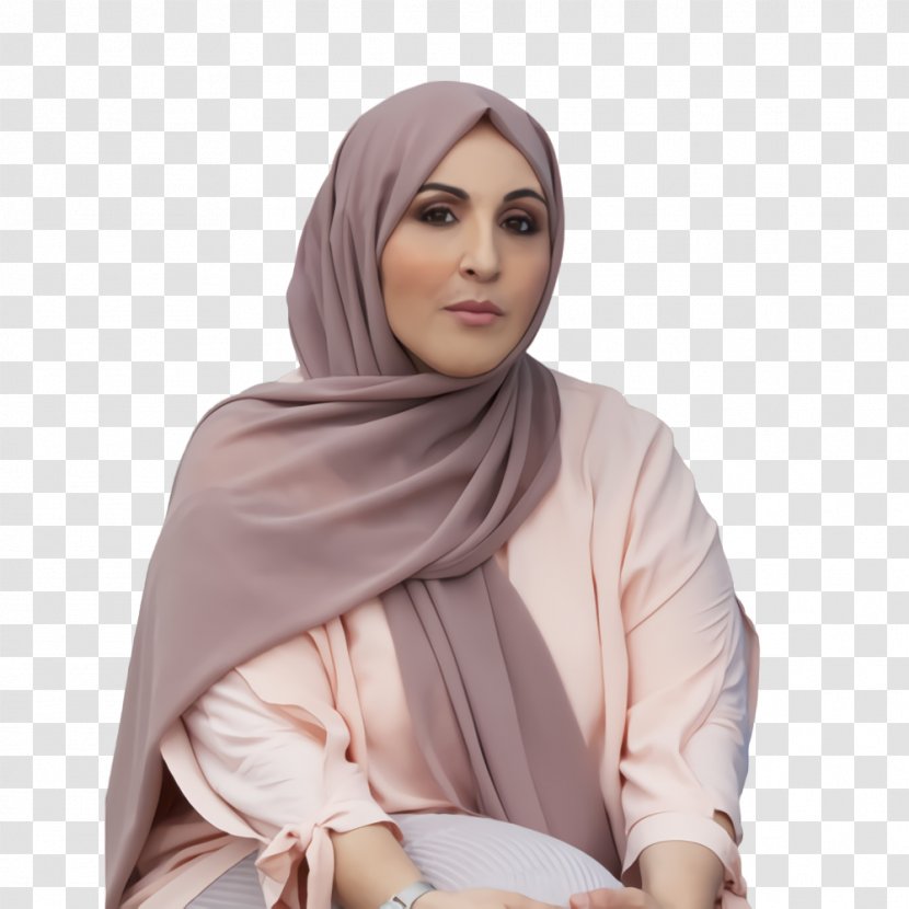Scarf Neck Clothing Dress Oribelle Hijab Style - Brown - Peach Transparent PNG