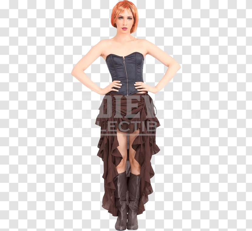Steampunk Skirt Ruffle Clothing Gothic Fashion - Marilyn Moore Transparent PNG