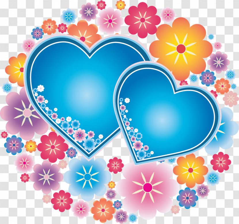 Heart Vector Graphics Flower Clip Art Valentine's Day - Love Transparent PNG