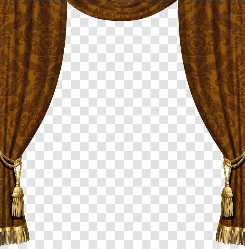 Window Treatment Curtain Blinds & Shades Clip Art - Wood - Curtains Transparent PNG